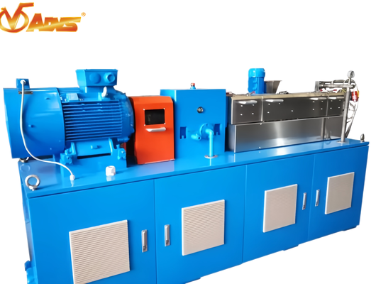 Bon prix Extrudeuse à double vis tournante de laboratoire de 27 mm diamètre de vis Vitesse maximale de 750 à 1500 tr / min Moteur d'entraînement de 18,5 à 37 kW pour une production de haute production en ligne