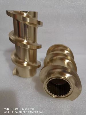 Bon prix  Éléments en bronze en aluminium de vis de fil de chandelle 150mm pour la boudineuse à vis jumelle en ligne
